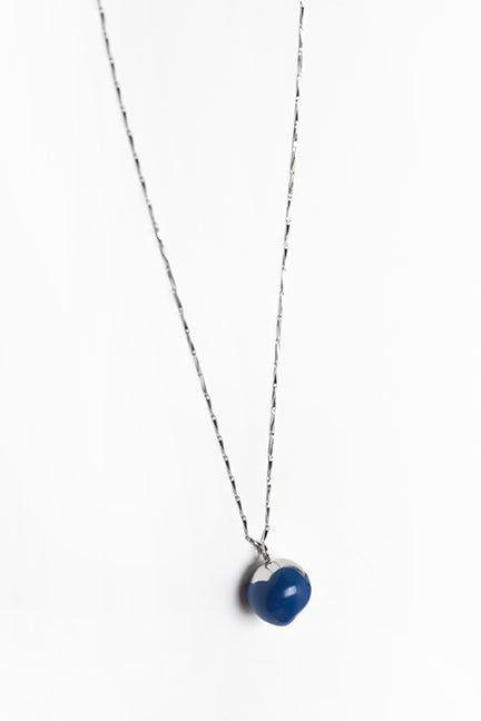 Marbles necklace with a hint of blue