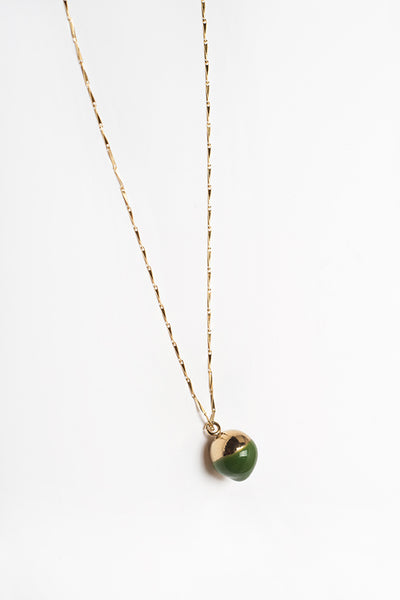Marbles necklace with a hint of green