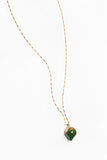 Marbles necklace with a hint of green