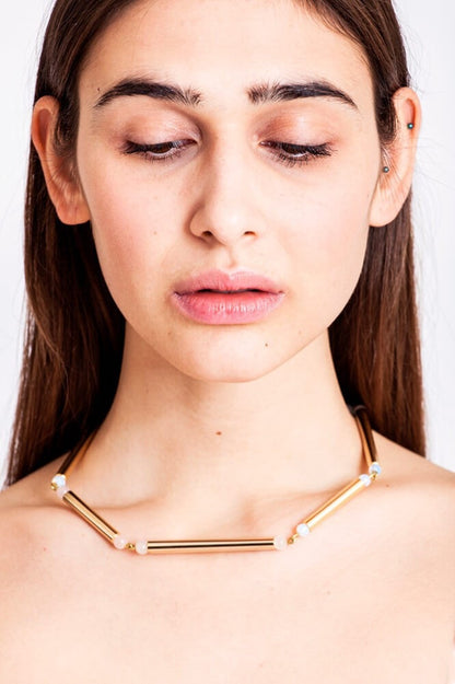 No. 3 Gold edition: made of hand-cut and galvanized brass and white coral.