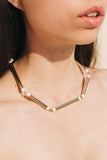 Hidden Lines necklace gold