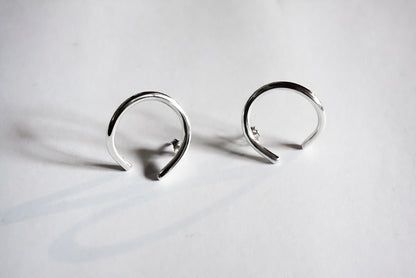 Twisted earrings silver M