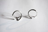 Twisted earrings silver