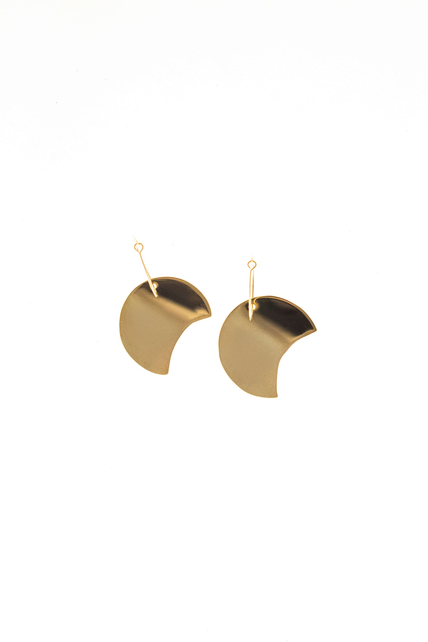 Earrings made of 24K gold plated brass.