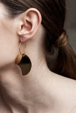 Earrings made of 24K gold plated brass.