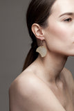 Earrings made of 24K gold plated brass.