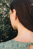 Labradorite Drop Earrings in Silver by sustainable designer brand Little Wonder