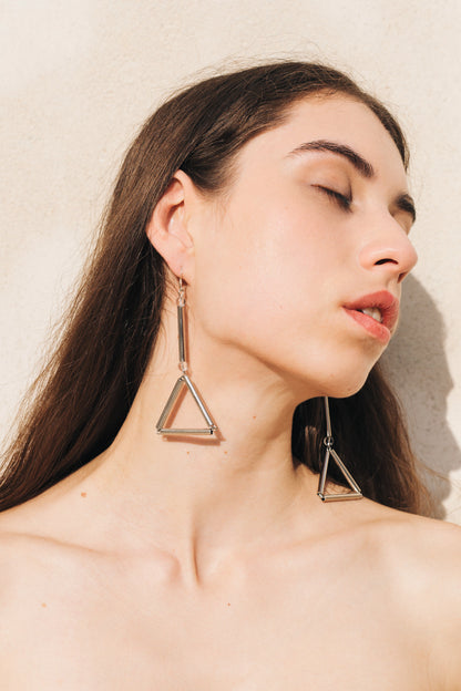 Libra earrings silver