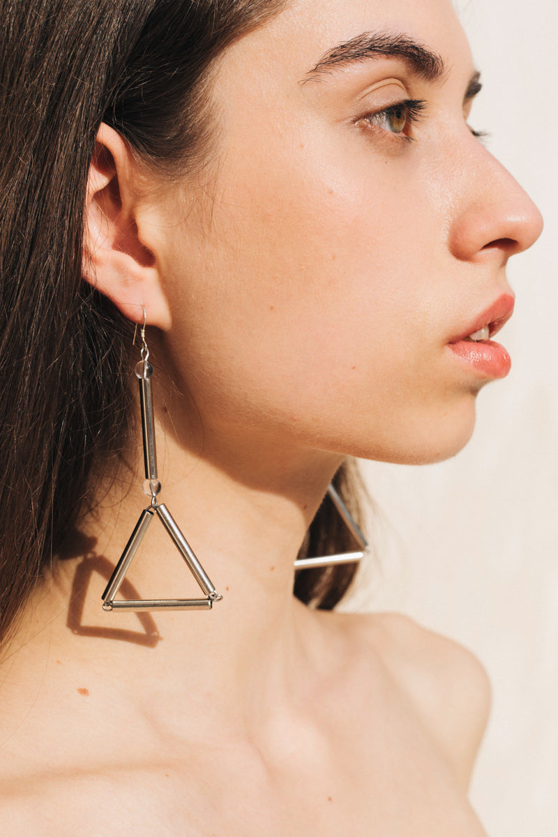 Libra earrings silver