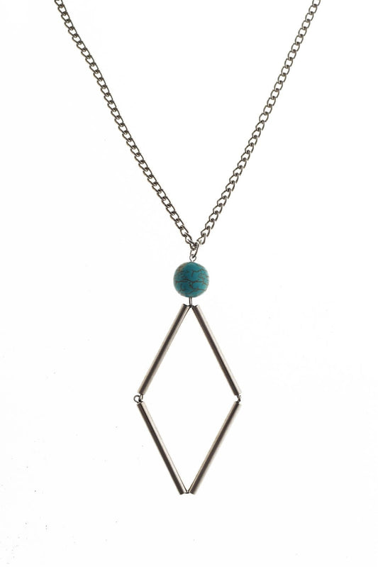 Silver edition turquoise: hand-cut, hand polished and galvanized brass and turquoise.