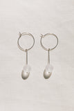 Quartz Drop Earrings in Silver by sustainable designer brand Little Wonder