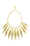 Golden edition: made of leather spikes with galvanized brass and metal components.