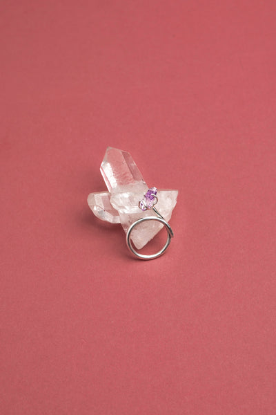 Amethyst Rosebud ring